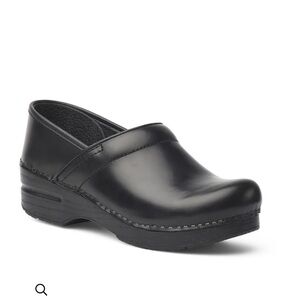 8.5 Wide Dansko Women's Black Mules Clogs 39 Like New Wide Ankle